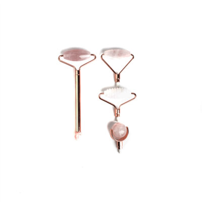 FACE ROLLERS ROSE QUARTZ ROLLER 4 HEADS