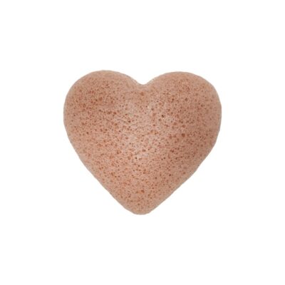 THE KONJAC SPONGE KONJAC HEART SPONGE WITH FRENCH PINK CLAY