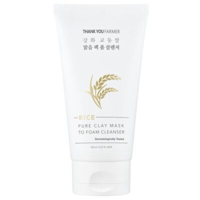 THANK YOU FARMER RICE PURE CLAY MASK TO FOAM CLEANSER