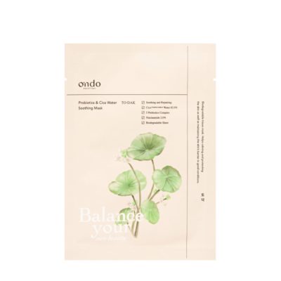 ONDO BEAUTY 36.5 PROBIOTICS & CICA WATER SOOTHING MASK
