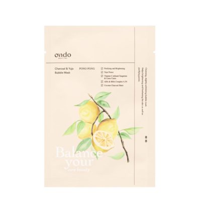 ONDO BEAUTY 36.5 CHARCOAL & YUJA BUBBLE MASK