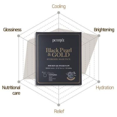 PETITFEE BLACK PEARL & GOLD HYDROGEL MASK PACK