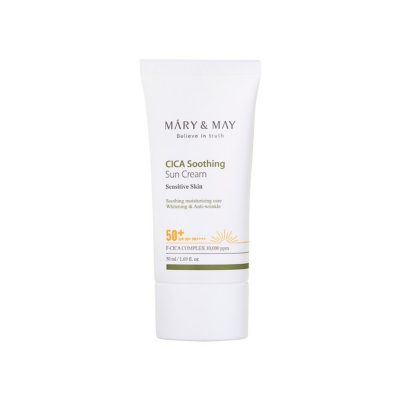 MARY & MAY VEGAN CICA SOOTHING SUN CREAM SPF50+ PA++++