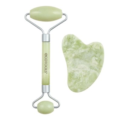 ECO TOOLS JADE FACIAL ROLLER AND GUA SHA STONE DUO