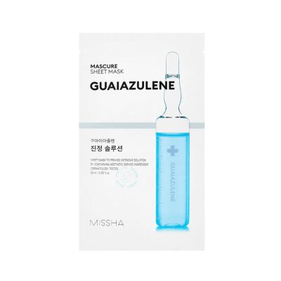 MISSHA MASCURE CALMING SOLUTION SHEET MASK - GUAIAZULENE