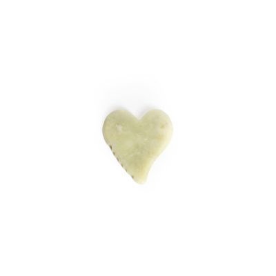 GUA SHA GREEN JADE HEART SHAPE COMB