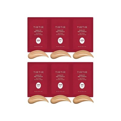 TIRTIR MASK FIT RED CUSHION 6 SHADE TRIAL KIT MEDIUM 25N-31N