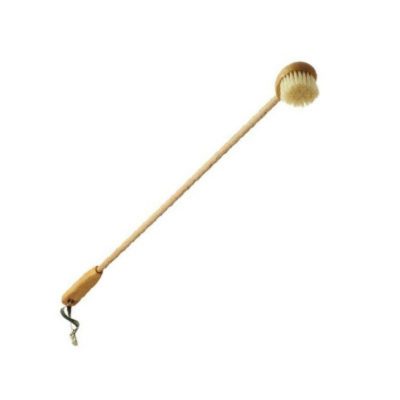 HYDREA LONDON LONG BACK SCRATCHER WITH STIFF NATURAL WHITE BRISTLES FSC BEECHWOOD