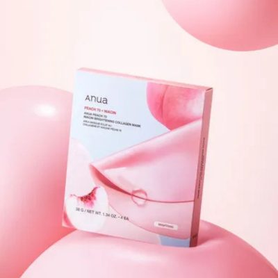 ANUA PEACH 70 NIACIN BRIGHTENING COLLAGEN MASK 4 PIECES