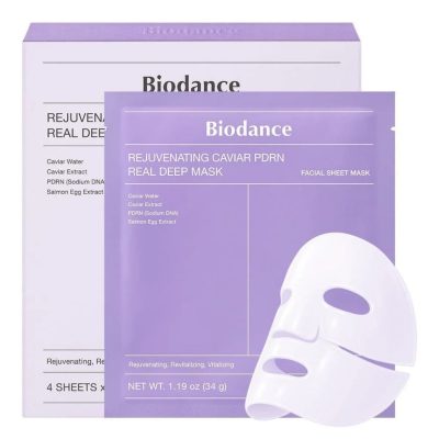 BIODANCE REJUVENATING CAVIAR PDRN REAL DEEP MASK PACK 4 PIECES