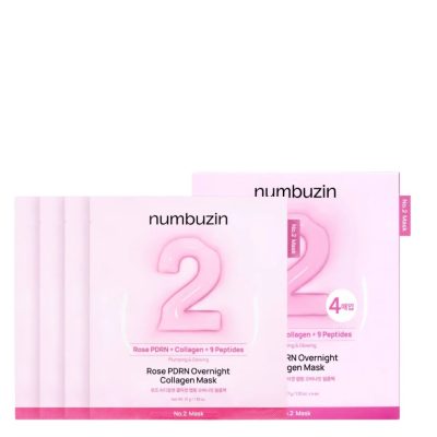 NUMBUZIN NO.2 ROSE PDRN OVERNIGHT COLLAGEN MASK 4 PIECES