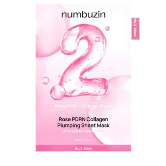 NUMBUZIN NO.2 ROSE PDRN COLLAGEN PLUMPING SHEET MASK 1 PIECES