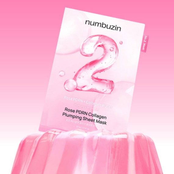 NUMBUZIN NO.2 ROSE PDRN COLLAGEN PLUMPING SHEET MASK 1 PIECES