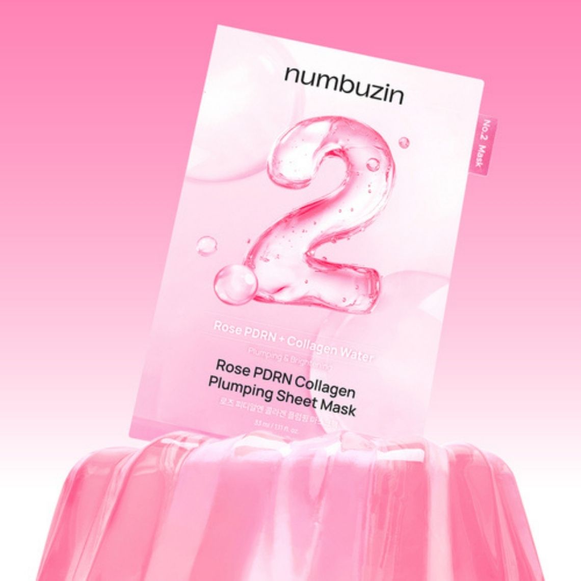 NUMBUZIN NO.2 ROSE PDRN COLLAGEN PLUMPING SHEET MASK 1 PIECES