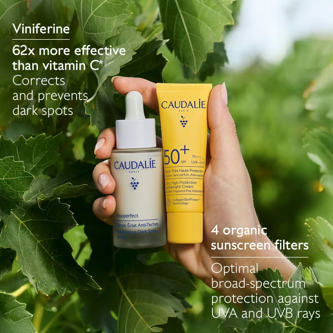 CAUDALIE VINOPERFECT DARK SPOT BRIGHTENING SERUM & SPF50+ CREAM DUO